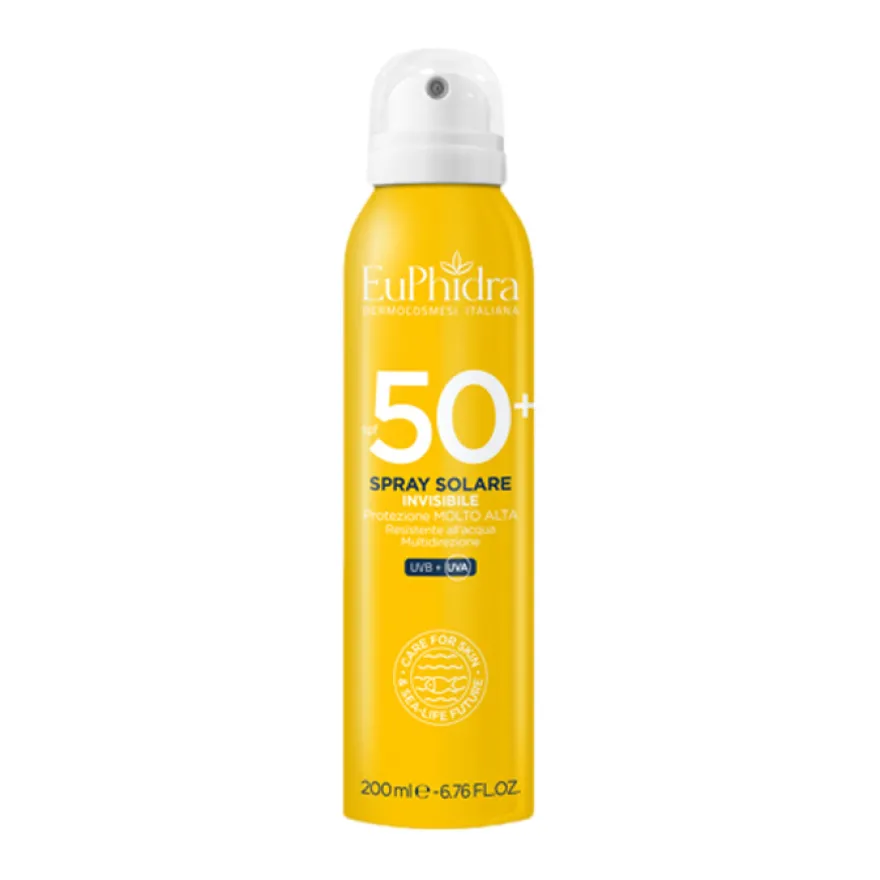 Euphidra Spray Solare Invisibile Molto Alta Protezione Corpo 200ml