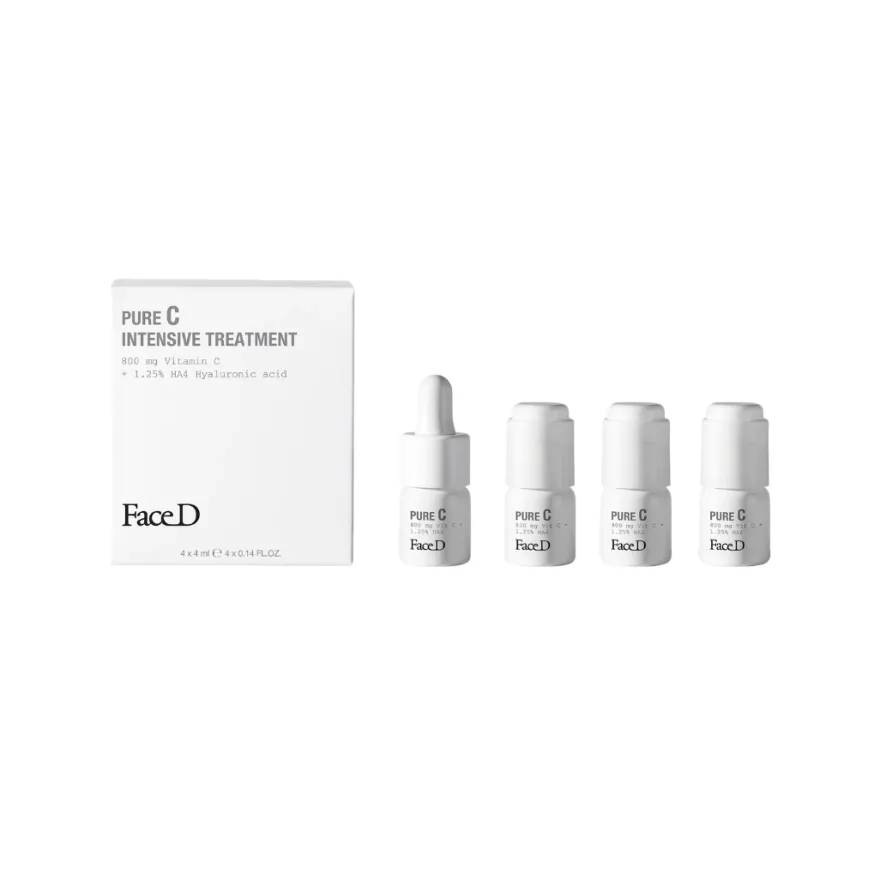 Face D Pure C Vitamina C Pura 16% In Acido Ialuronico Trattamento Intensivo Viso 4x5ml