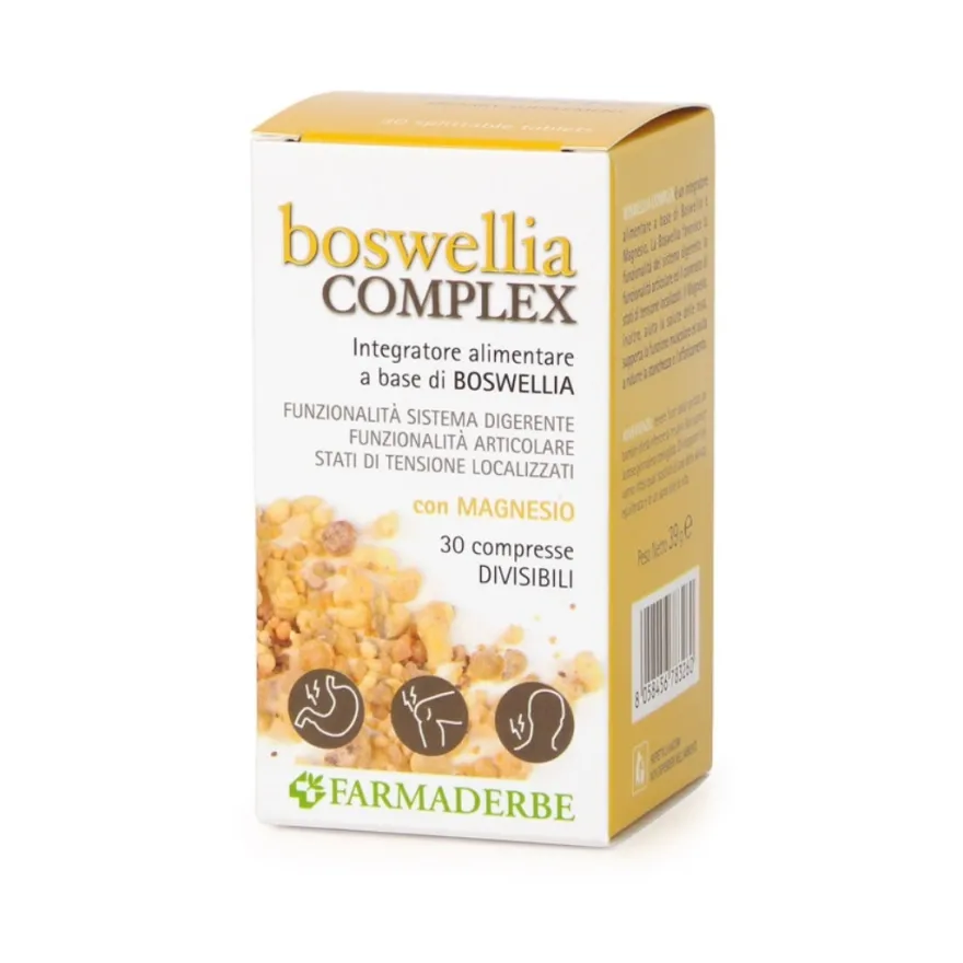 Farmaderbe Boswellia Complex Integratore Apparato Digerente E Funzionalità Articolare 30 Compresse