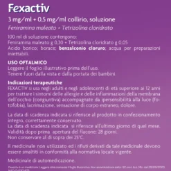 Fexactiv Collirio Antistaminico Trattamento Congiuntivite 10ml