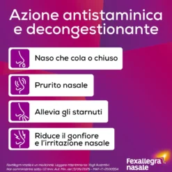 Fexallegra Spray Nasale Per Rinite Allergica Fexallegra Nasale Antistaminico + Decongestionante Per Sintomi Allergia 10ml