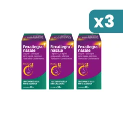 Fexallegra Spray Nasale Per Rinite Allergica Fexallegra Nasale Antistaminico + Decongestionante Per Sintomi Allergia 3 confezioni da 10ml