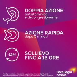 Fexallegra Spray Nasale Per Rinite Allergica Fexallegra Nasale Antistaminico + Decongestionante Per Sintomi Allergia 3 confezioni da 10ml