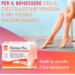 Flebinec Plus Integratore Gambe Pesanti 14 Bustine