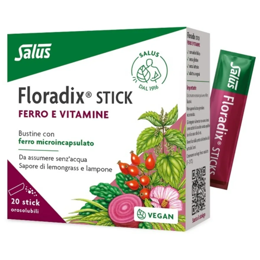 Floradix Integratore Energetico Con Ferro E Vitamine 20 Stick