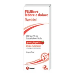 Fluifort Febbre E Dolore Bambini Sospensione Orale Gusto Fragola 100mg/5ml 150ml