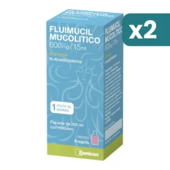 Fluimucil Mucolitico Sciroppo Gusto Fragola 600mg/15ml 2 confezioni