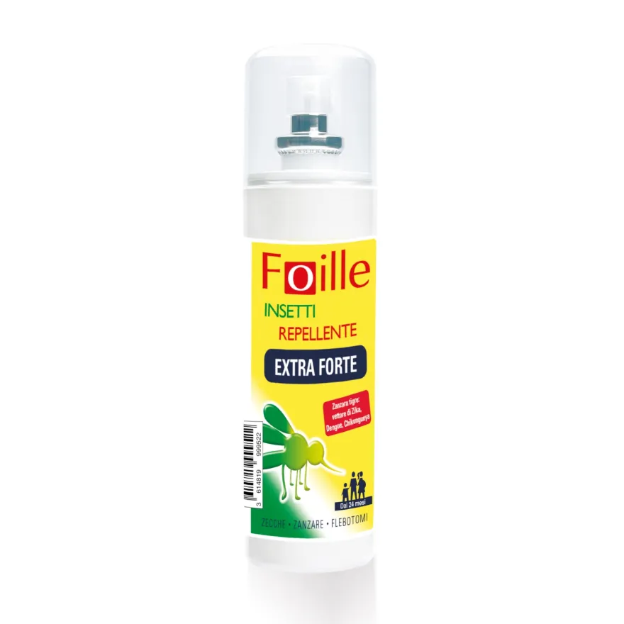 Foille Insetti Repellente Extra Forte Deet 50% Spray Anti Zanzare Zecche E Flebotomi 100ml
