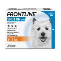 Frontline Spot-on Cani 2-10kg Antiparassitario Pulci E Zecche 3 Pipette
