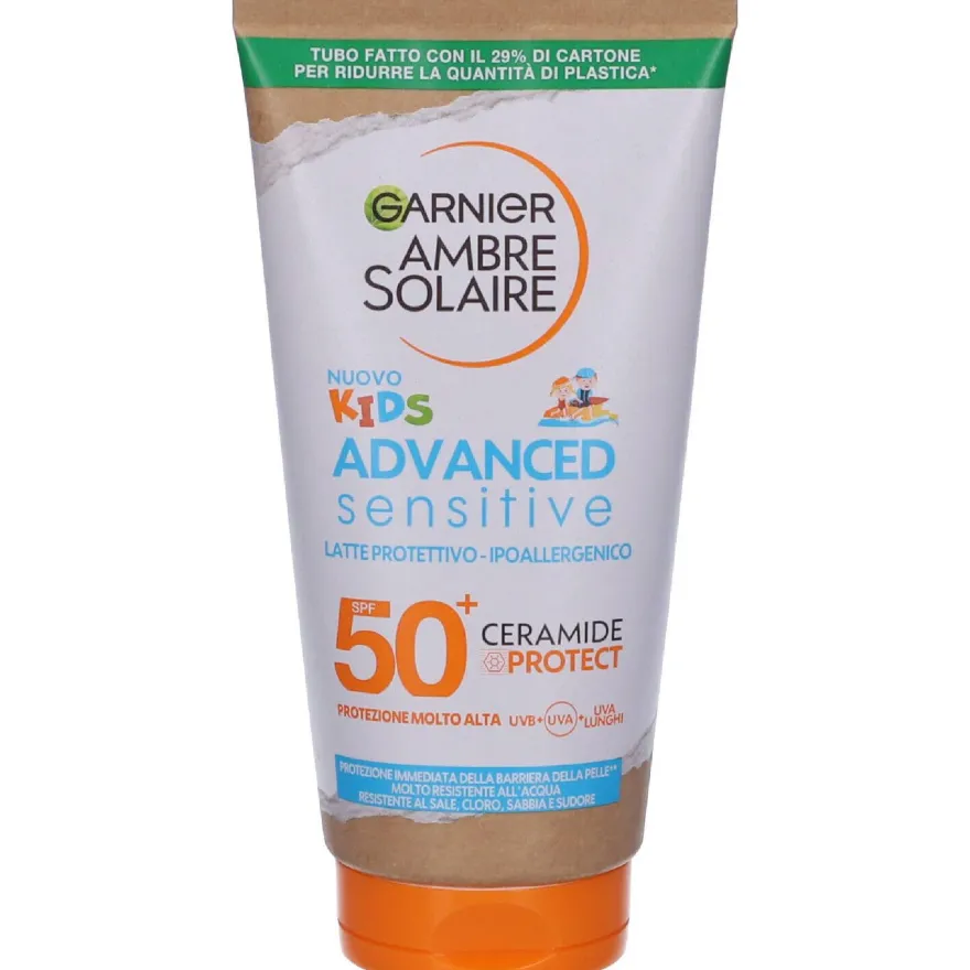 Garnier Ambre Solaire Advanced Sensitive Kids Ceramide Protect Latte Protettivo 175ml