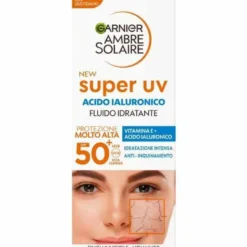 Garnier Ambre Solaire Fluido Viso Idratante Acido Ialuronico Spf50+ 40ml