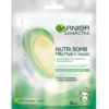 Garnier Maschera Tessuto Nutribomb Latte Di Mandorla E Acido Ialuronico Nutriente Riparatrice 28g