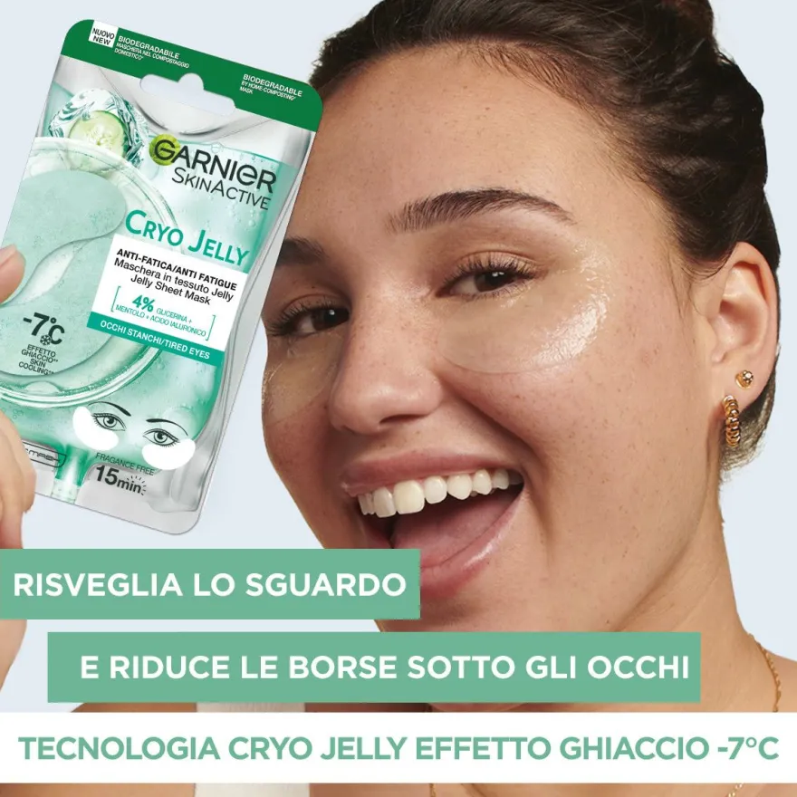 Garnier Skinactive Hyaluronic Cryojelly Maschera Occhi Anti-fatica 1 Pezzo