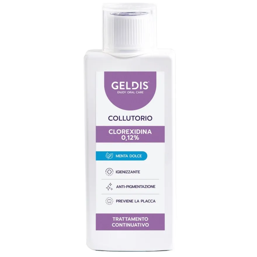 Geldis Collutorio Clorexidina 0,12% Menta Dolce Azione Anti-placca 200ml