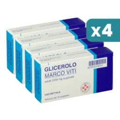 Glicerolo Marco Viti 2250mg stitichezza adulti multipacco 4x18 Supposte