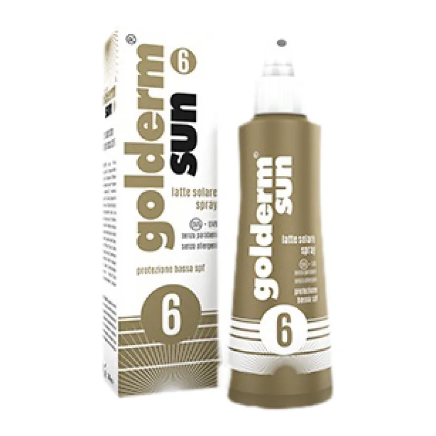 Golderm Sun Spray Protezione Pelle Scura 200ml 6 Spf