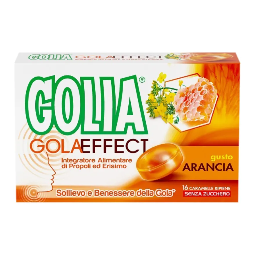 Goliagola Effect Arancia 16 Caramelle Ripiene Per Gola