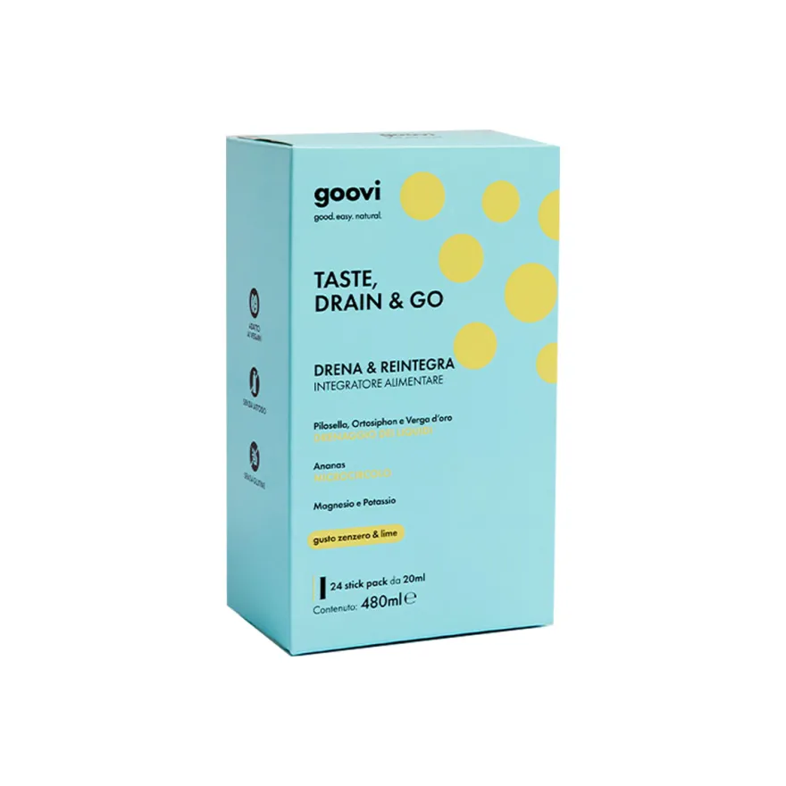Goovi Taste Drain & Go Drenante Zenzero E Lime 24 Stick Pack