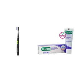 Gum Kit Pulizia Allineatori 1 Spazzolino A Batteria + 2 Dentifrici 12ml
