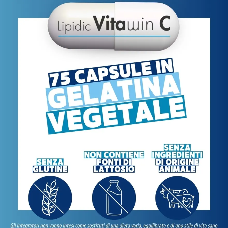 Guna Lipid Vitawin C Integratore Di Vitamina C 75 Capsule