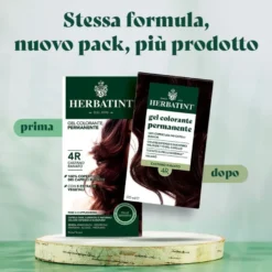 Herbatint Gel Colorante Permanente 3dosi 4r Castano Ramato Colorazione Permanente Per Capelli Senza Ammoniaca 170ml