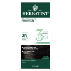 Herbatint Gel Colorante Permanente 3dosi 3n Castano Scuro Tinta Permanente Capelli Senza Ammonia 300ml