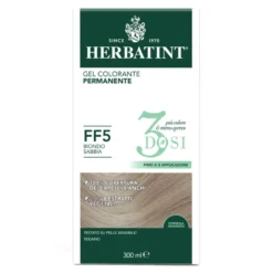 Herbatint Gel Colorante Permanente 3dosi Ff5 Biondo Sabbia Colorazione Permanente Per Capelli Senza Ammoniaca 300ml