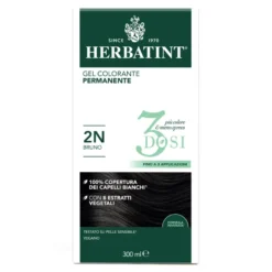 Herbatint Gel Colorante Permanente 3dosi 2n Bruno Tinta Permanente Capelli Senza Ammonia 300ml