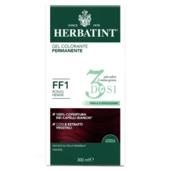 Herbatint Gel Colorante Permanente 3dosi Ff1 Rosso Henné Tinta Permanente Capelli Senza Ammonia 300ml