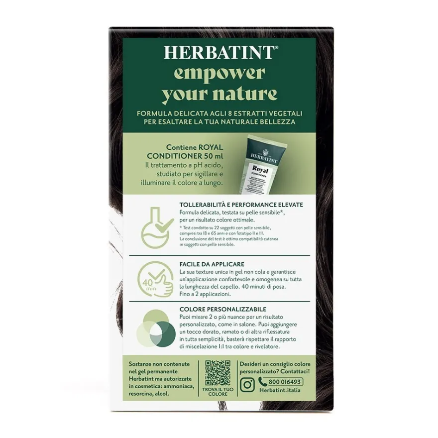 Herbatint Gel Colorante Permanente 3dosi 4c Castano Cenere Colorazione Permanente Per Capelli Senza Ammoniaca 170ml