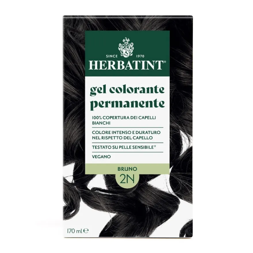 Herbatint Gel Colorante Permanente 3dosi 2n Bruno Colorazione Permanente Per Capelli 170ml