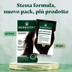 Herbatint Gel Colorante Permanente 3dosi 3n Castano Scuro Colorazione Permanente Per Capelli Senza Ammoniaca 170ml