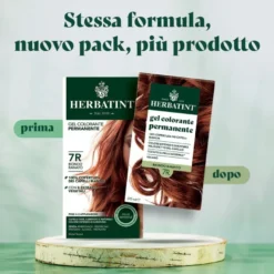 Herbatint Gel Colorante Permanente 3dosi 7r Biondo Ramato Colorazione Permanente Per Capelli Senza Ammoniaca 170ml