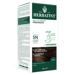 Herbatint Gel Colorante Permanente 3dosi 5n Castano Chiaro Tinta Permanente Capelli Senza Ammonia 300ml