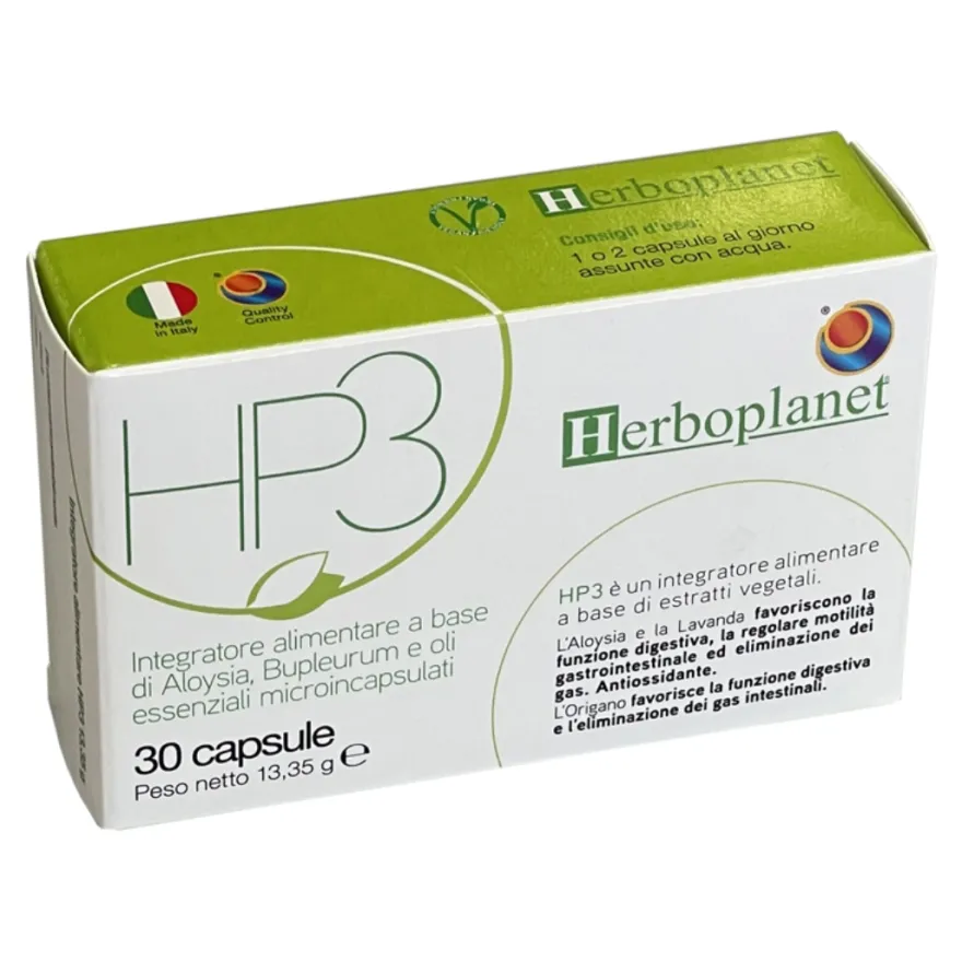 Herboplanet Hp3 Integratore Digestione E Motilità Gastrointestinale 30 Capsule