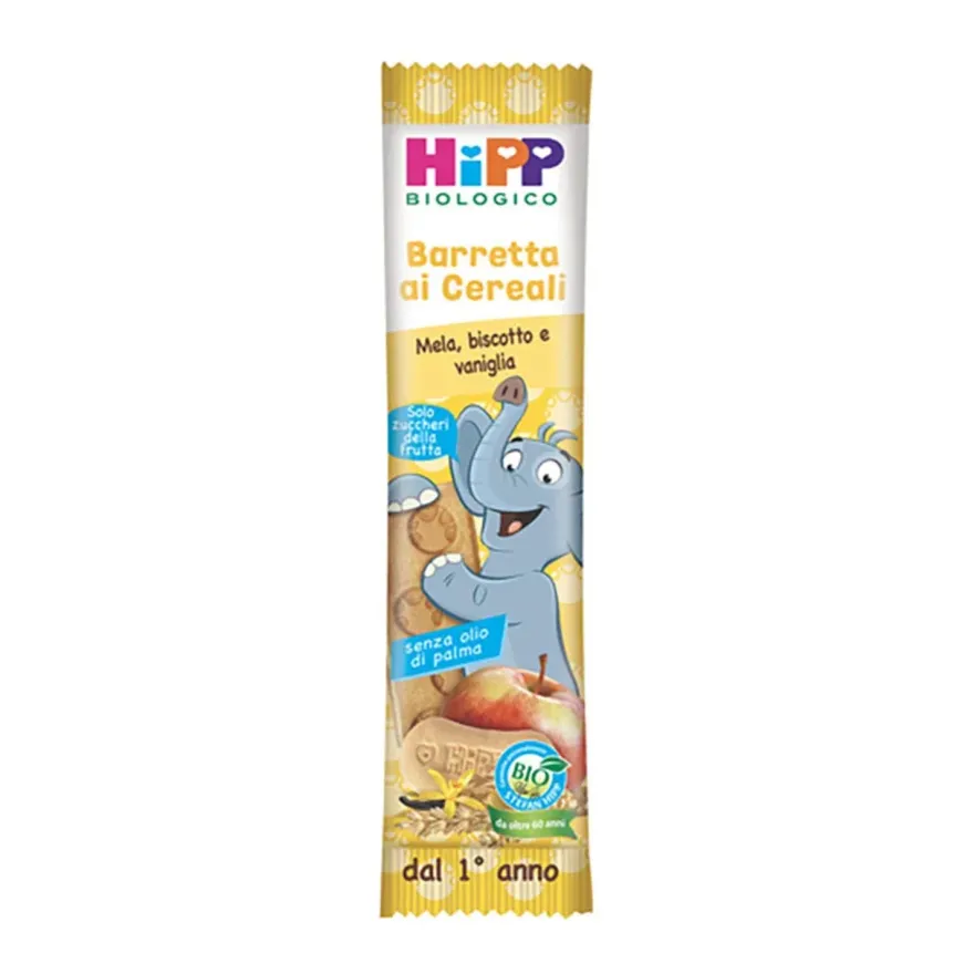 Hipp Biologico Barretta Ai Cereali Mela Biscotto Vaniglia 20g