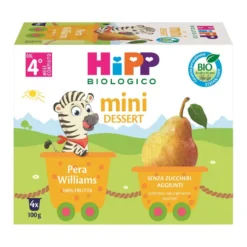 Hipp Mini Dessert Pera 100g 4 Vasetti Senza Zuccheri Aggiunti