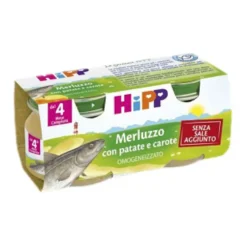 Hipp Omogeneizzato Merluzzo Con Carote E Patate 160g 2 Vasetti
