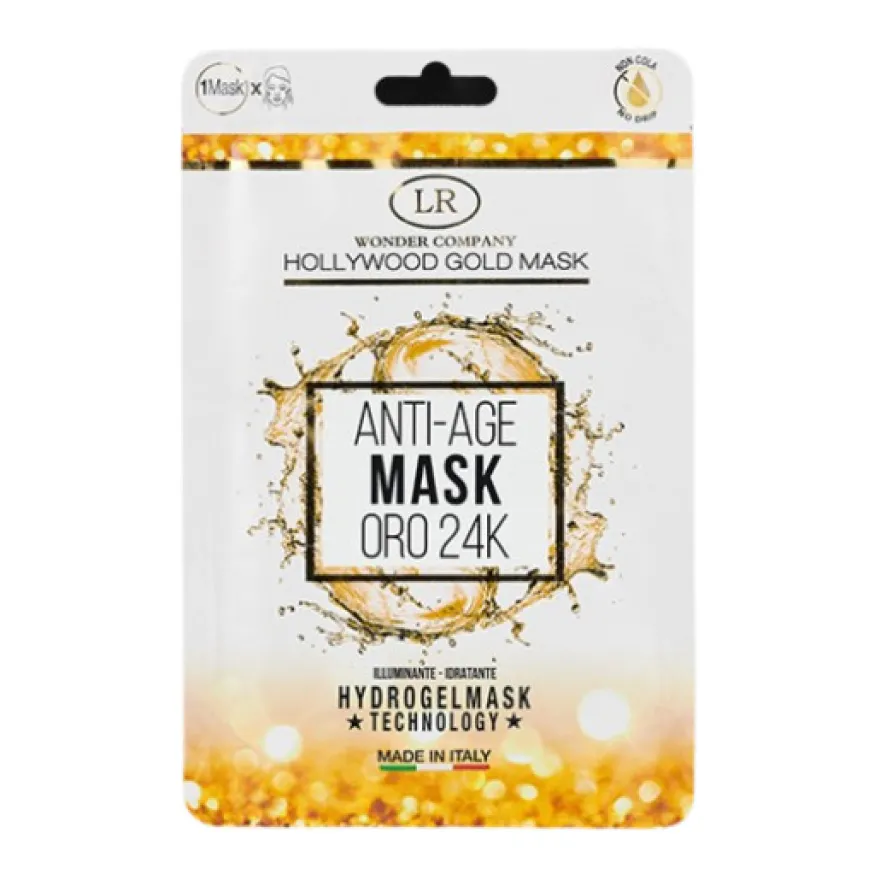 Hollywood Gold Mask Antiage Maschera Viso Idratante Illuminante