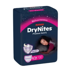 Huggies Drynites Mutandine Assorbenti Ragazze 8-13 Anni 9 Pezzi