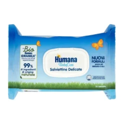 Humana Baby Care Salviette Detergenti Delicate 72 Pezzi