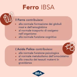 Ibsa integratore ferro e acido folico bipacco 2x20 film orodispersibili