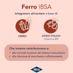 Ibsa integratore ferro e acido folico bipacco 2x20 film orodispersibili