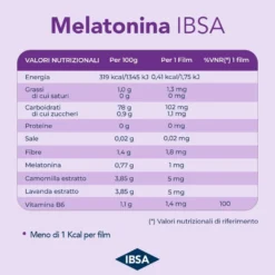 Ibsa Melatonina Integratore Per Sonno 2 confezioni da 30 Film Orali