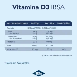 Ibsa Vitamina D3 2000ui Integratore Sistema Immunitario 3 confezioni da 30 Film