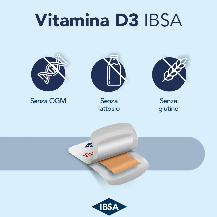 Ibsa Vitamina D3 2000ui Integratore Sistema Immunitario 3 confezioni da 30 Film