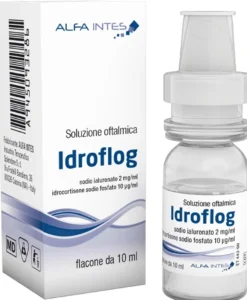 Idroflog Soluzione Oftalmica Acido Ialuronato Idrocortisone Collirio Sollievo Occhi 10ml