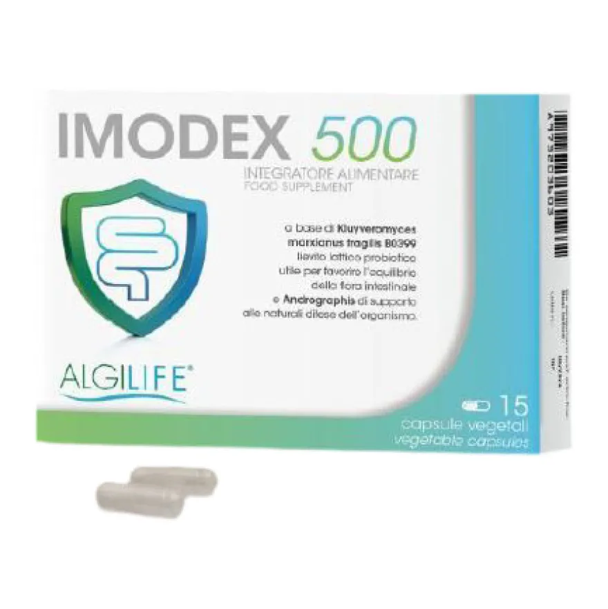 Imodex 500 Integratore Flora Intestinale 15 Capsule