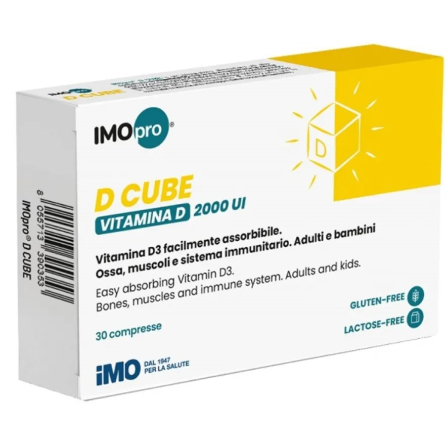 Imopro D Cube Integratore Salute Ossa Con Vitamina D 30 Compresse