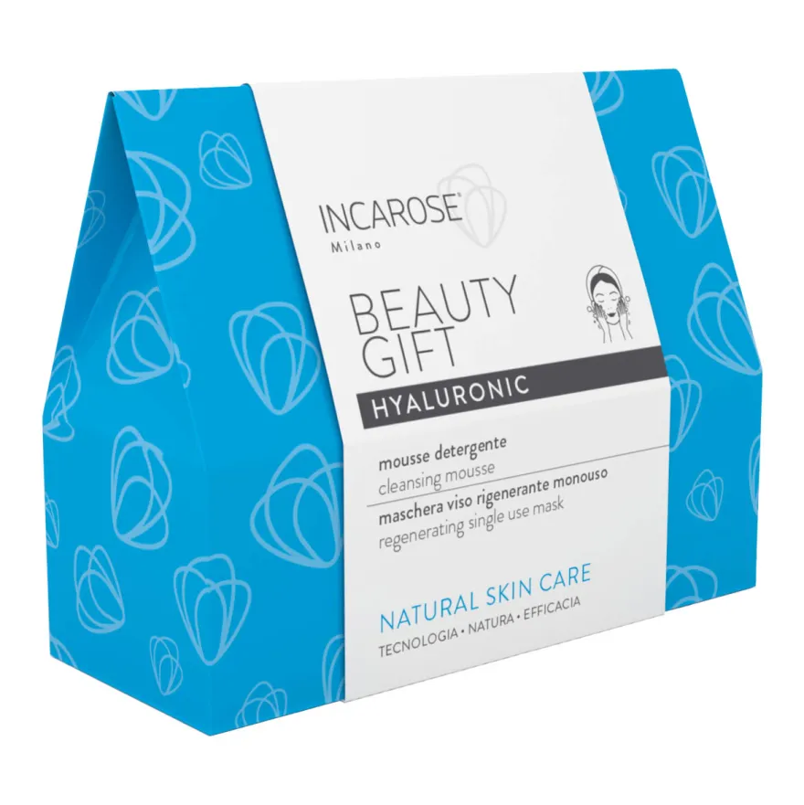 Incarose Hyalur Beauty Gift Detersione Mousse Detergente 200ml + Maschera Rigenerante 17ml